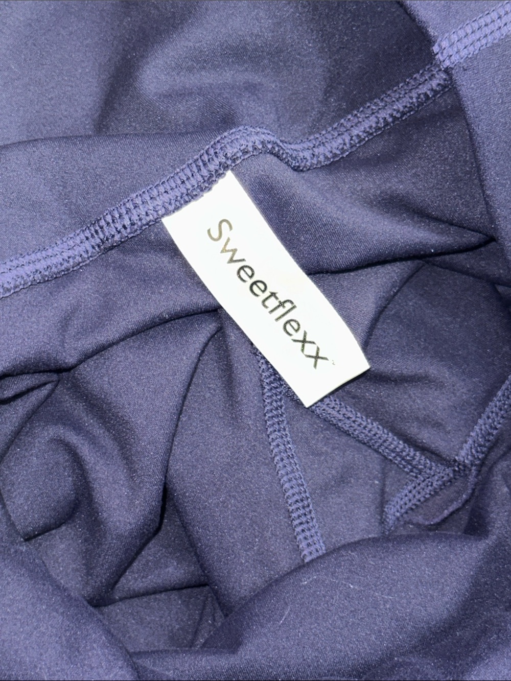 Sweetflexx Compression Leggings Navy High Rise Cropped Resistance Women's Size 6 - Picture 7 of 10